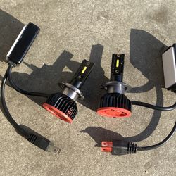 H7 6K BRIGHT WHITE 16000 LUMENS LED LIGHTS $40