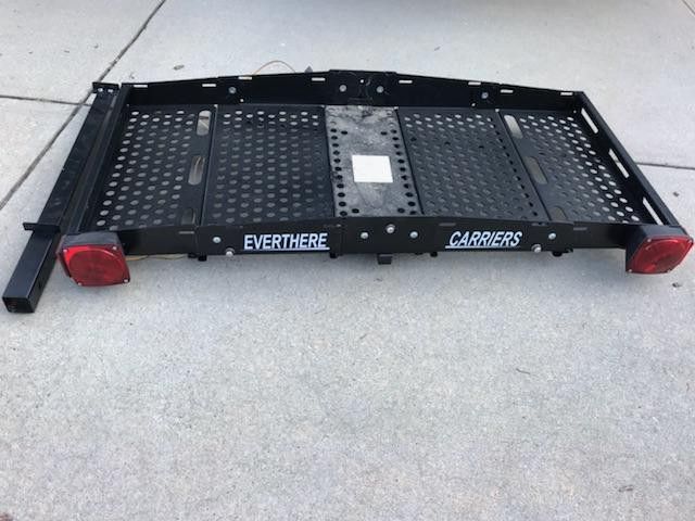 Everthere carriers folding hitch cargo basket