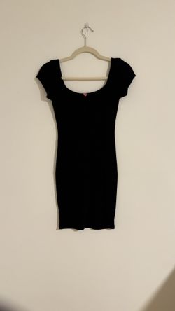 Black Ribbed Bodycon Mini Dress 