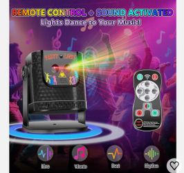 Disco Party Lights - Sound Activated RGB DJ Strobe Light, Portable LED Projector for Home Room Karaoke Birthday Christmas Family Gathering Gift  New s