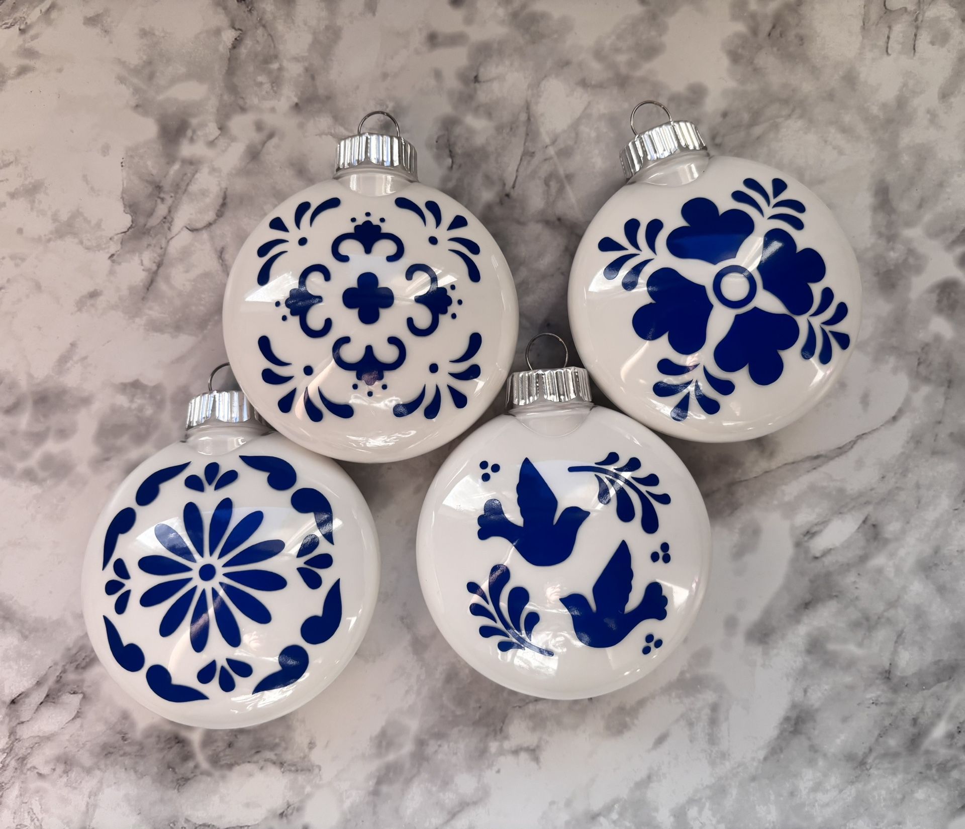 Talavera Inspired Plastic Ornaments 