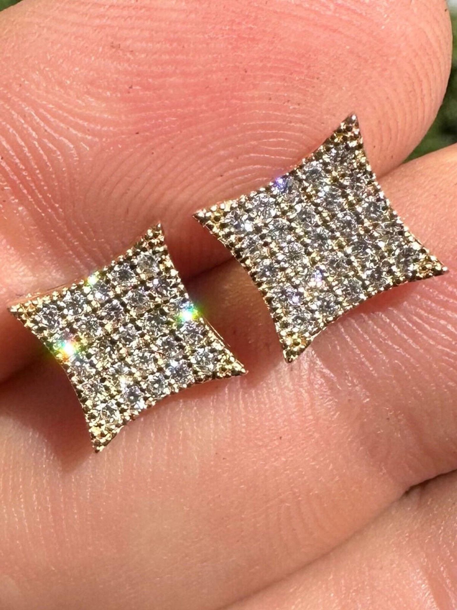 *MUST READ DESCRIPTION FIRST* Solid 14kt Yellow Gold Earings W 0.43ct VVS Natural Diamonds