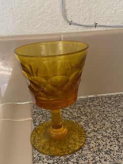 Amber Crystal Glasses