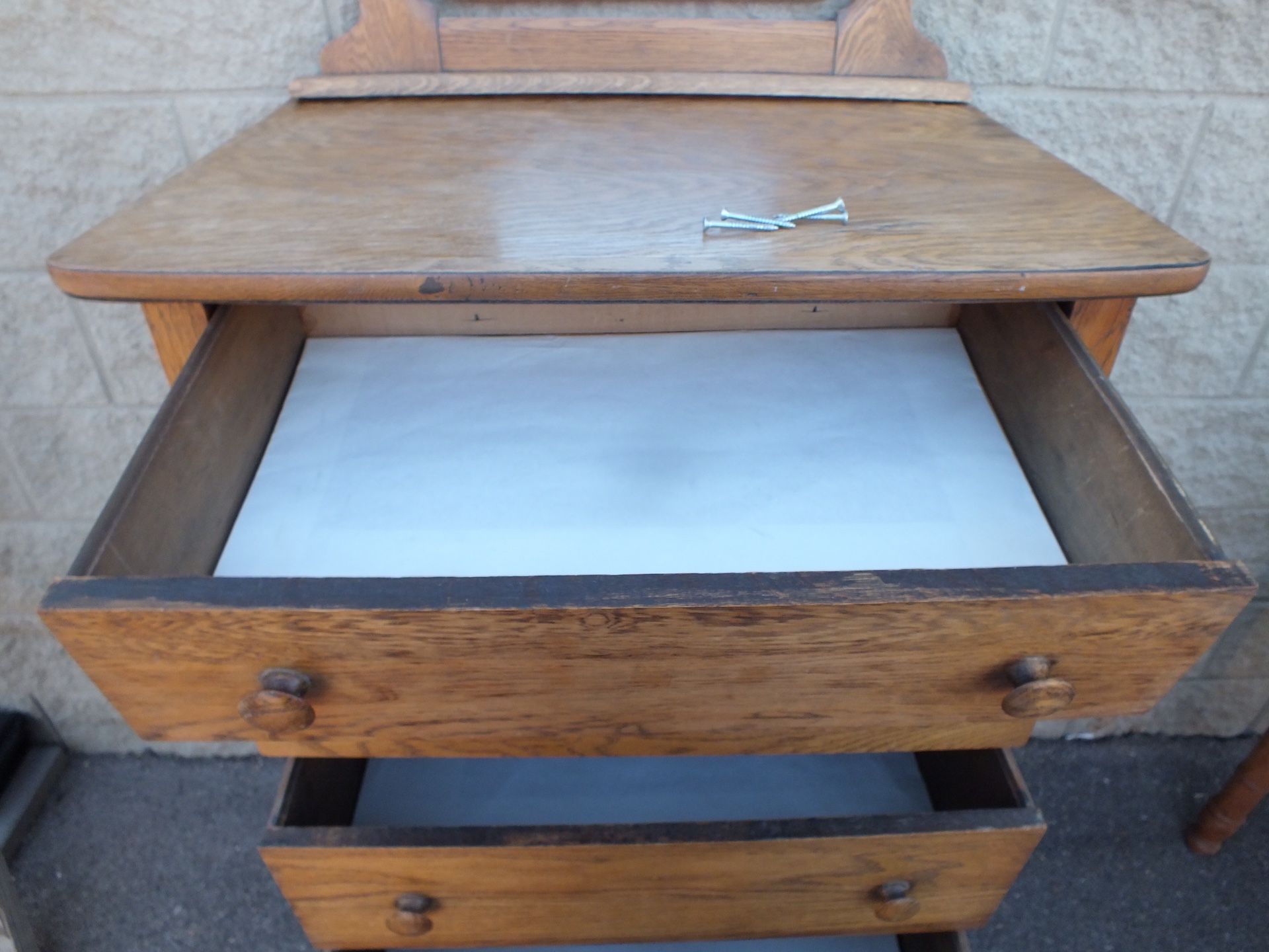 Antique Dresser with Mirror on Top