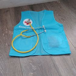 Children Pretend Doctor Vest And Stethoscope