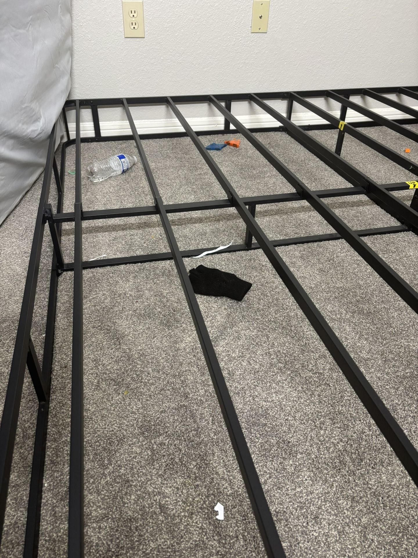 King Size Metallic Platform Bed Frame