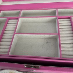 Pottery Barn Mckenna Pink Leather jewelry Box