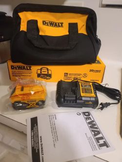 $80 FIRM Dewalt 20V MAX XR Premium Lithium-Ion 5.0Ah Battery Pack, Charger and Kit Bag