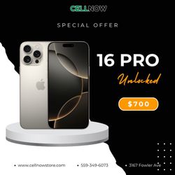 Black Friday Deals! iPhone 16 Pro Unlocked 