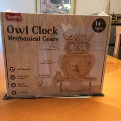 NEW SYNARRY Wooden 3D Puzzle for Adults, Owl Clock Model Kit, Mechanical Model Building Kit, Hobbies for Children 14+ Teenagers, Men and Women, 126 Pi
