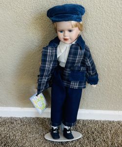 Peter Vintage Porcelain Boy Doll Collectible CATHAY COLLECTION 