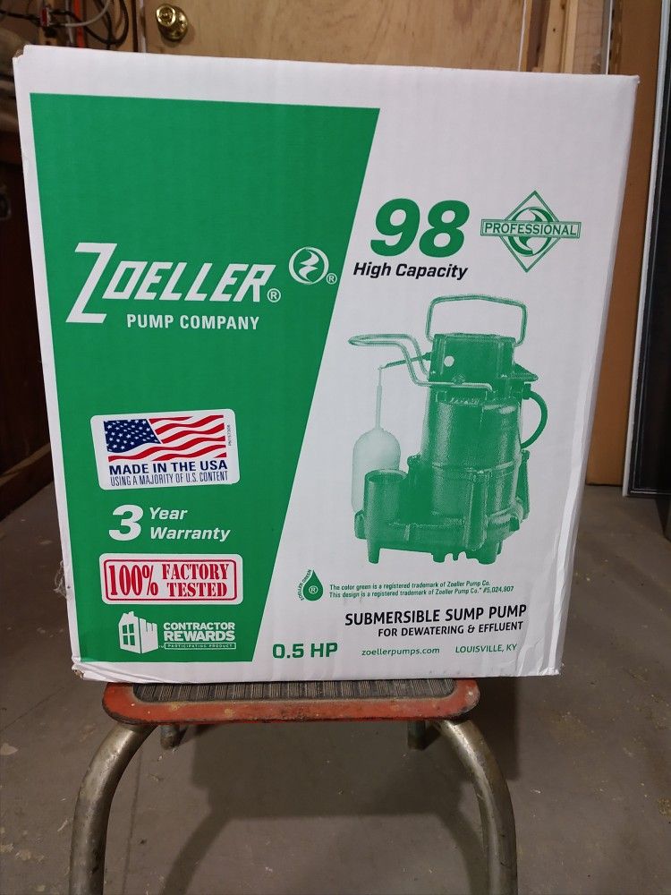 Zoller 1/2 HP Submersible Sump Pump