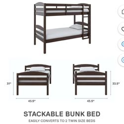 GRAY BUNK BEDS 
