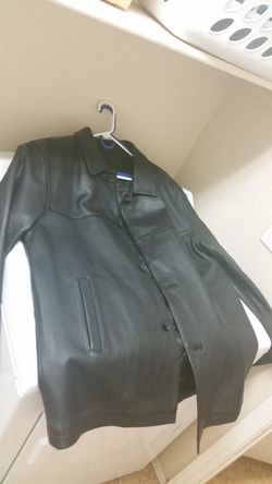 Leather coat mens