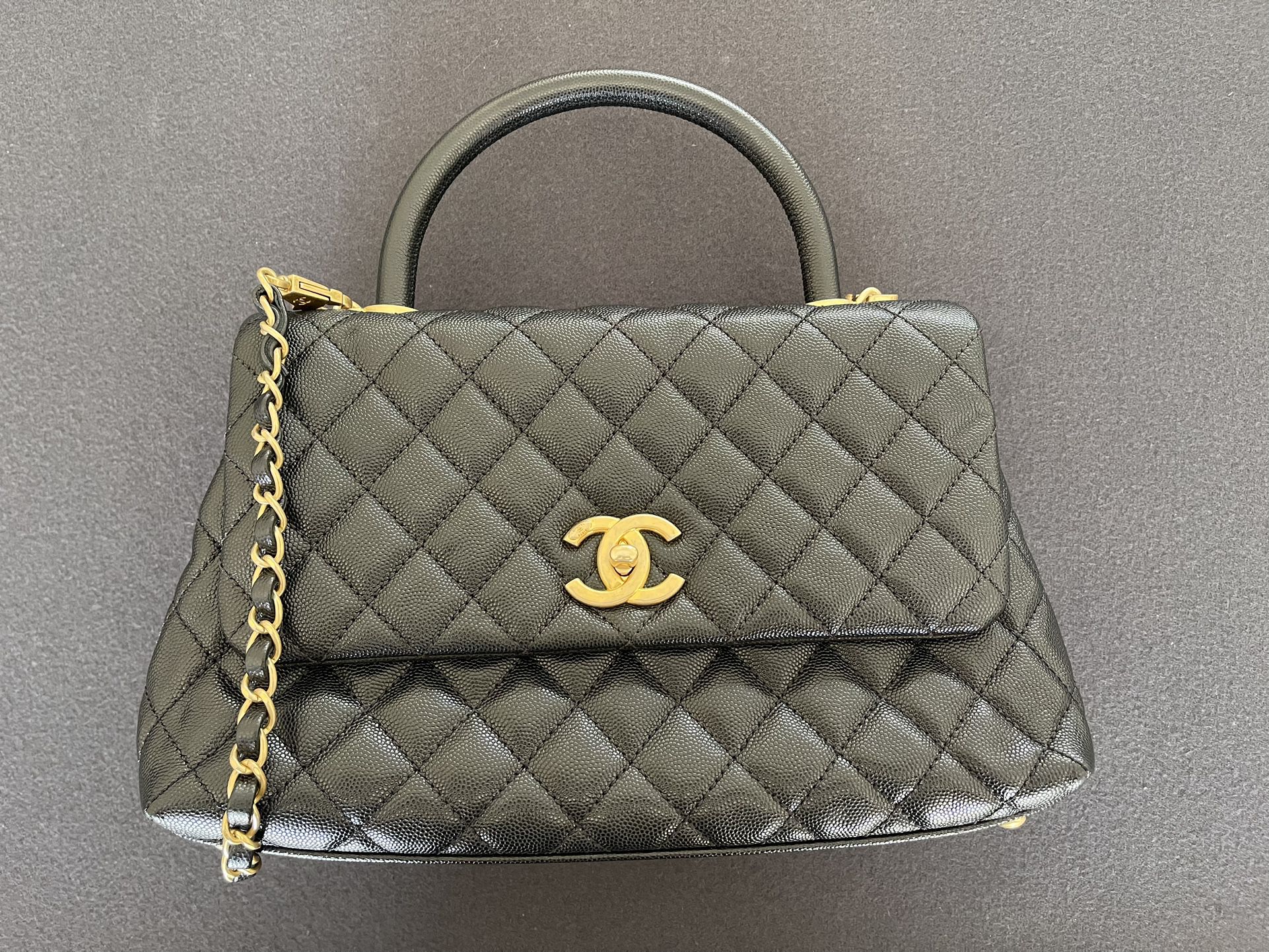 Chanel Large Flap Bag With Top Handle