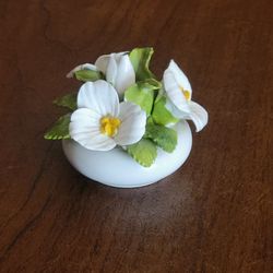 Vintage Jon Anton Bone China Florals Made in England Hand Painted Flower Pot 2". Pre-owned, very good shape, no chips or cracks Please see photos for