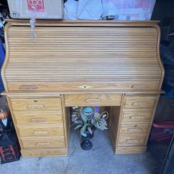 54" Lock Roll-up Desk w/ Mail Drop