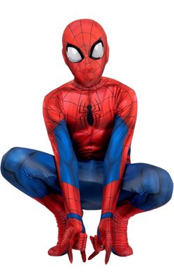 Spider-Man Official Youth Deluxe Zentai Costume - Deluxe Two-Way Stretch Spandex with Invisible Zippers and Wrist Openings for Added Convenience (S) 5