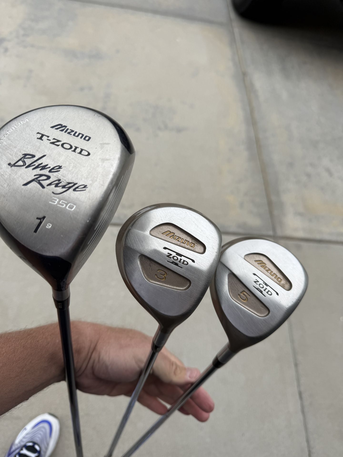 MIZUNO Wood Set T-ZOID Blue Rage Ti Driver 3 & 5 Fairway Regular Flex
