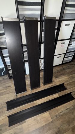 Set of 5 Wood IKEA Shelves Black
