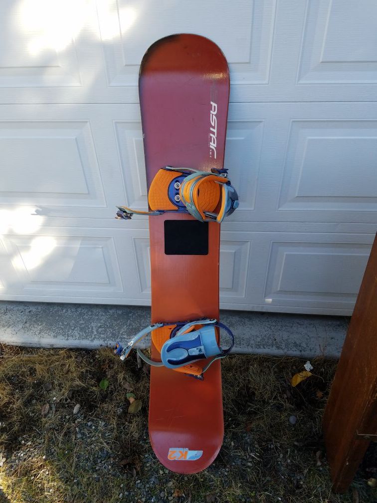 K2 Astar 151 snowboard w large bindings