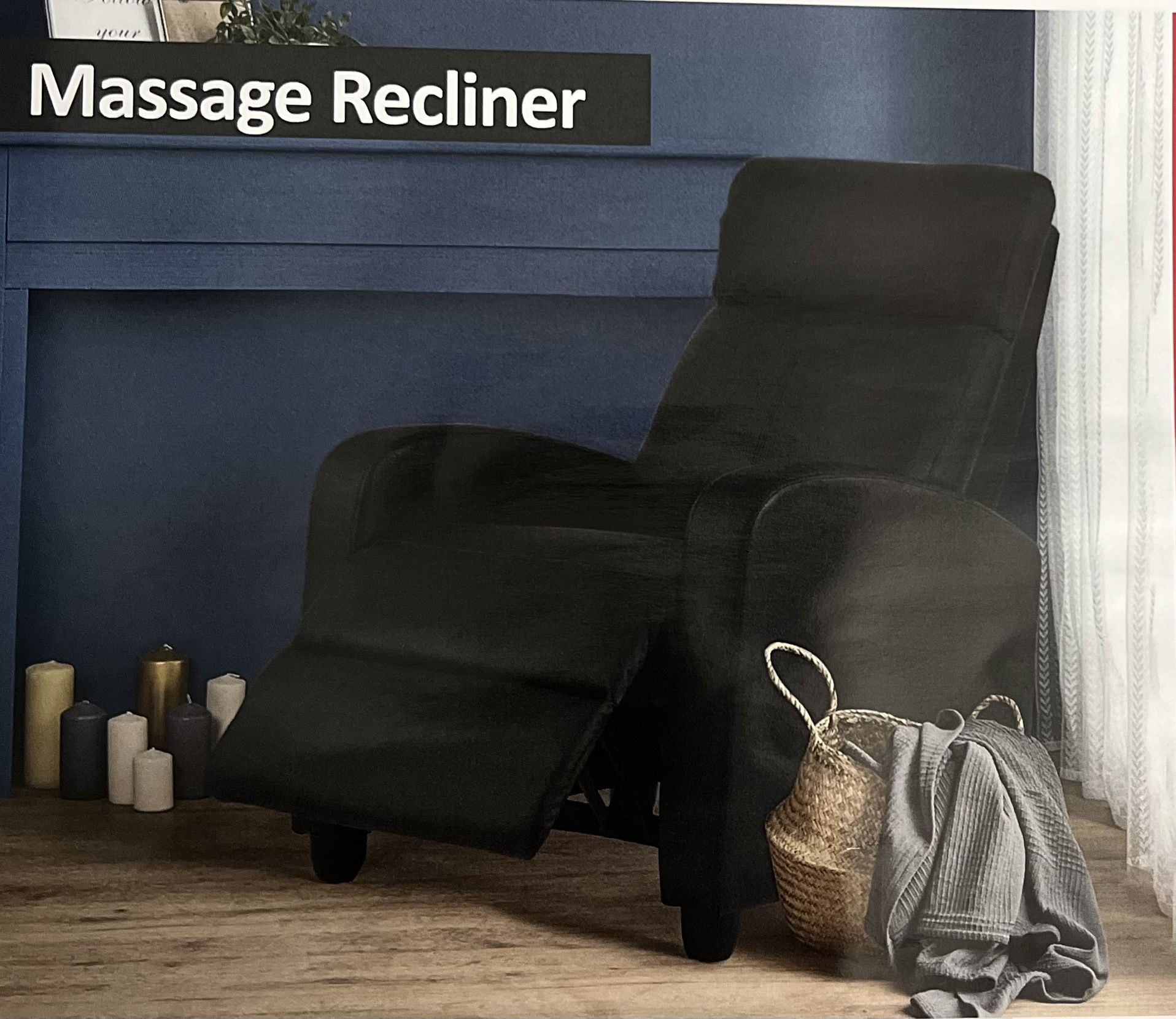 MASSAGE RECLINER CHAIRS! AVAILABLE IN BLACK AND GRAY!!