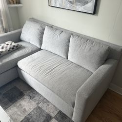Light Gray L Shape Couch From Pottery Barn | Only 18 Months Okd