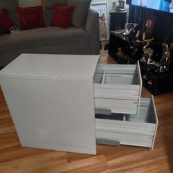 METAL FILING CABINET WITH 2 DRAWERS 