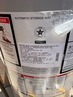 Bradford white 40 gallon used water heater
