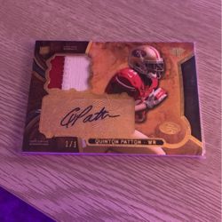 Quinton Patton WR 1/1 Rookie Card Autograph and Jersey Patch