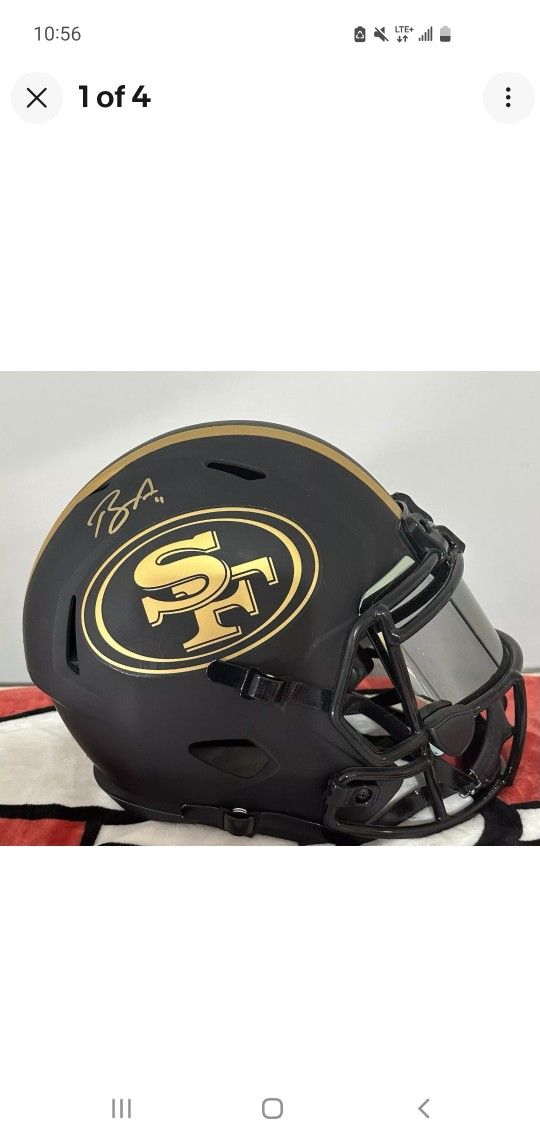 San Francisco 49ers Brandon Aiyuk Full Size Autographed Replica Helmet 