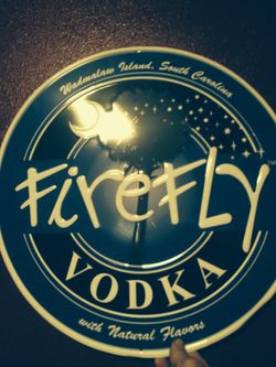 Aluminum Firefly Vodka sign