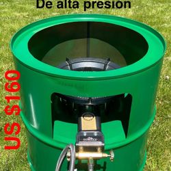 Base De Tambo Completo Con Quemador De Gas Para Cocinar Afuera O En El Garage