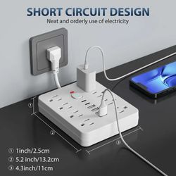 14-in-1 Heavy-Duty Power Strip Surge Protector