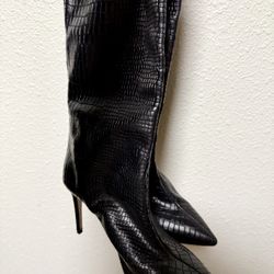 Schutz Pointed Toe Knee High Boots 