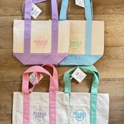 Trader Joe’s Mini canvas Tote pastel 2025 Limited edition