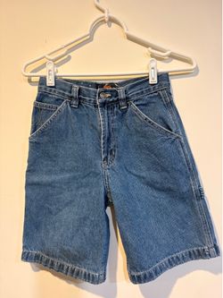 Vintage Boys Size 10 Denim Carpenter Shorts & Pants Bundle – 100% Cotton – 3 Pc