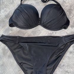 Shade & shore Bikini set size M black