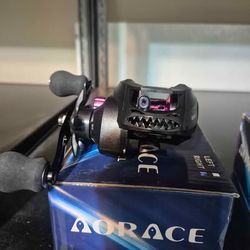 AORACE Baitcasting Reel Right Hand 18+1 Bearings Purple Spool New Open Box