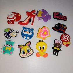 lot of 13 assorted Croc shoe charms / Jibbitz 