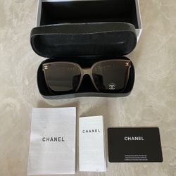 CHANEL  Tan Cat Eye Sunglasses 
