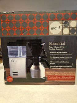 Motif Essential Pour‑Over Coffee Brewer – Like New (Used Once)