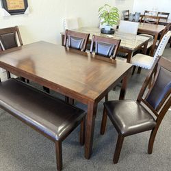 Dining Table With 4 Chairs And A Bench 