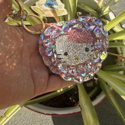 Hello Kitty Mirror Keychain ( With Hermosa Rhinestones)