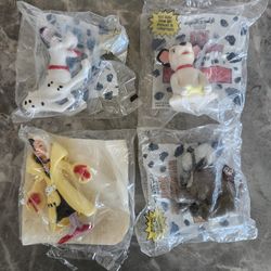 4 New NIP McDonald's 1995 Happy Meal Toys Disney’s 101 Dalmatians Complete Set
