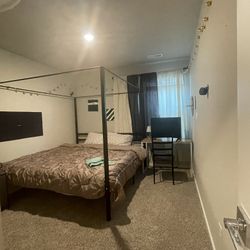 King Canopy Bed Frame and Mattress
