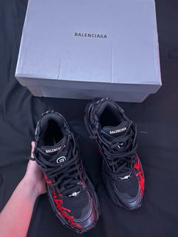 Black & Red graffiti Balenciaga Runners