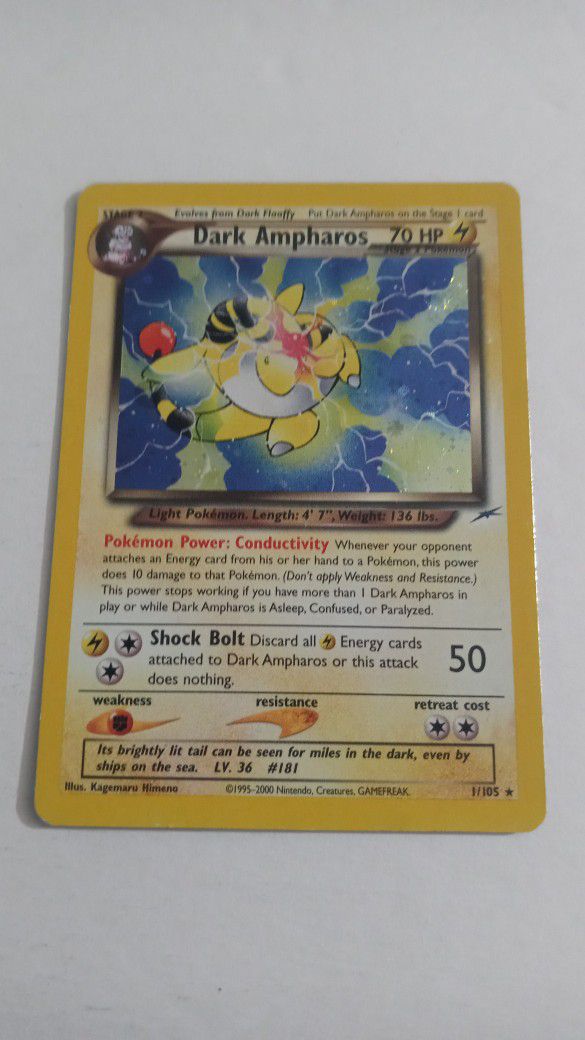 Dark Ampharos Pokemon Card