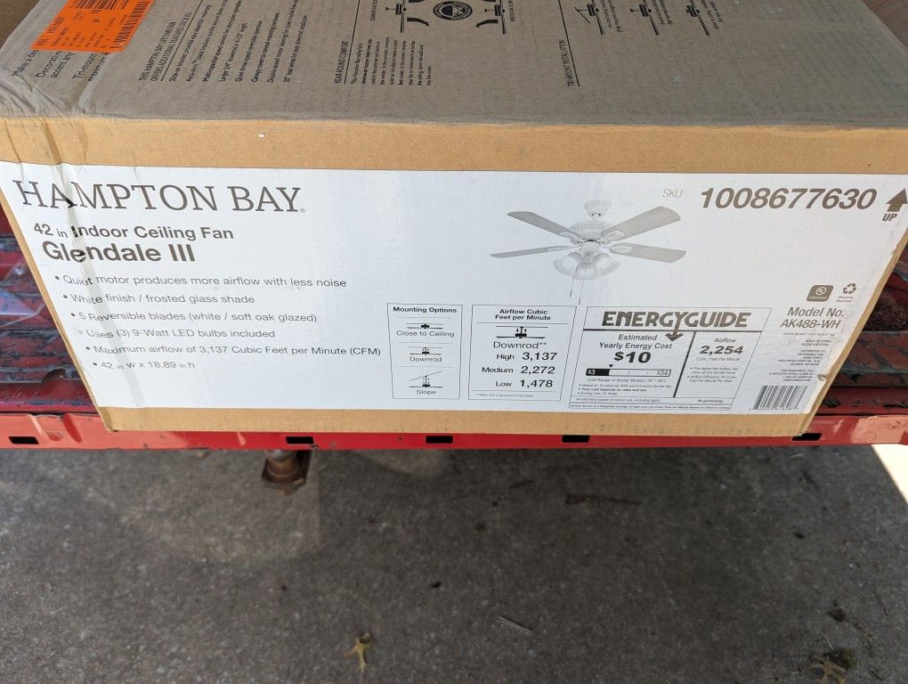 Hampton Bay 42-in Indoor Ceiling Fan With Light Pull String