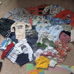 37 Pieces Of Baby Boy Clothes (3-9 Months)